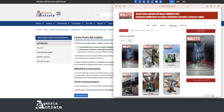 Bonus pubblicità 2026